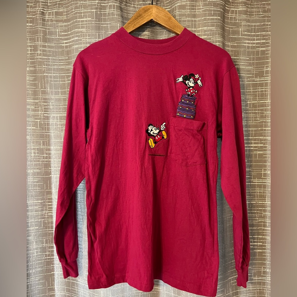 Vintage Disney store long sleeve embroidered shirt